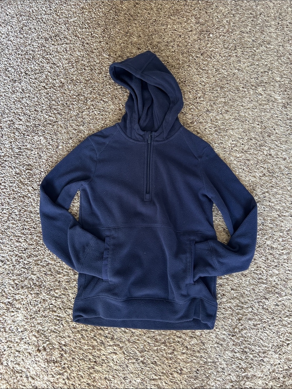 all in motion Men's Navy Half-Zip Hooded Sweater